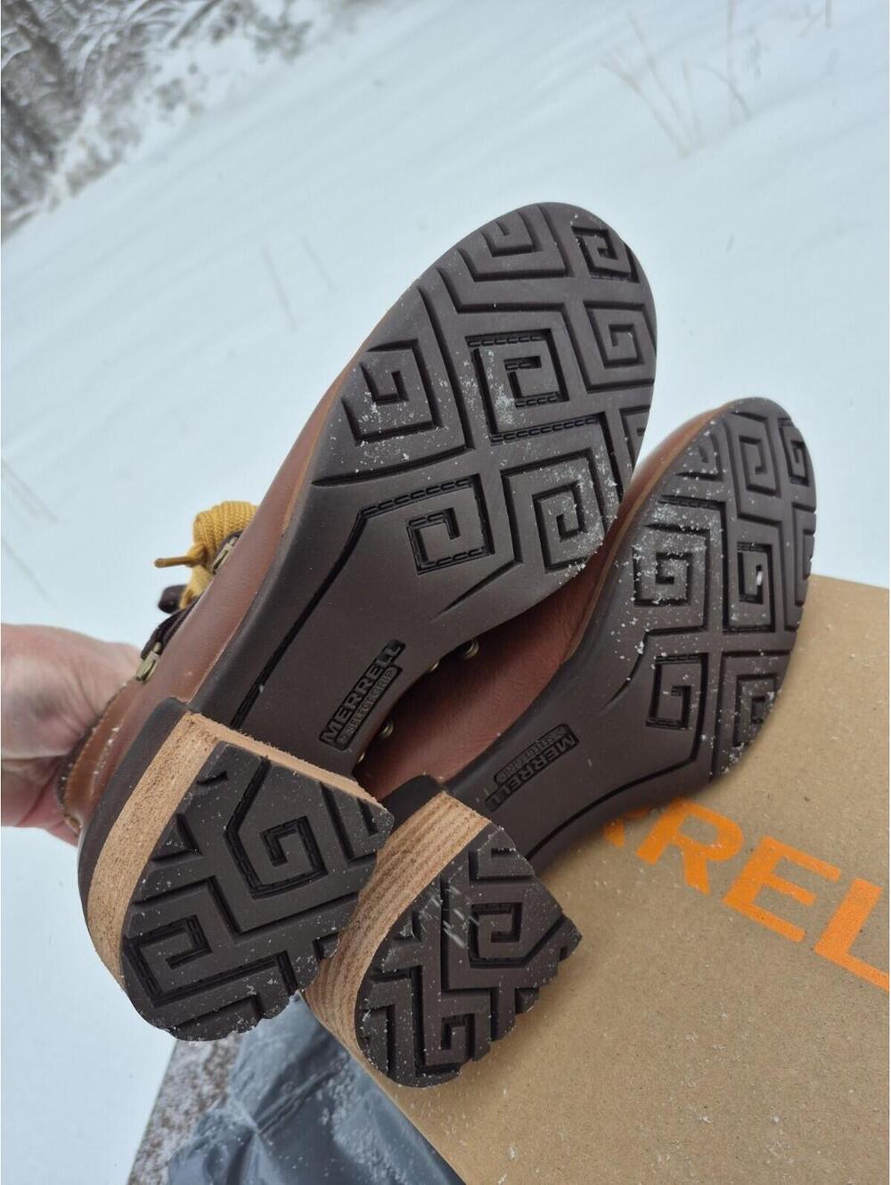Merrell Shiloh II Lace Boot for Women Size 7 Leather Brown New with Box Snow - Picture 5 of 6